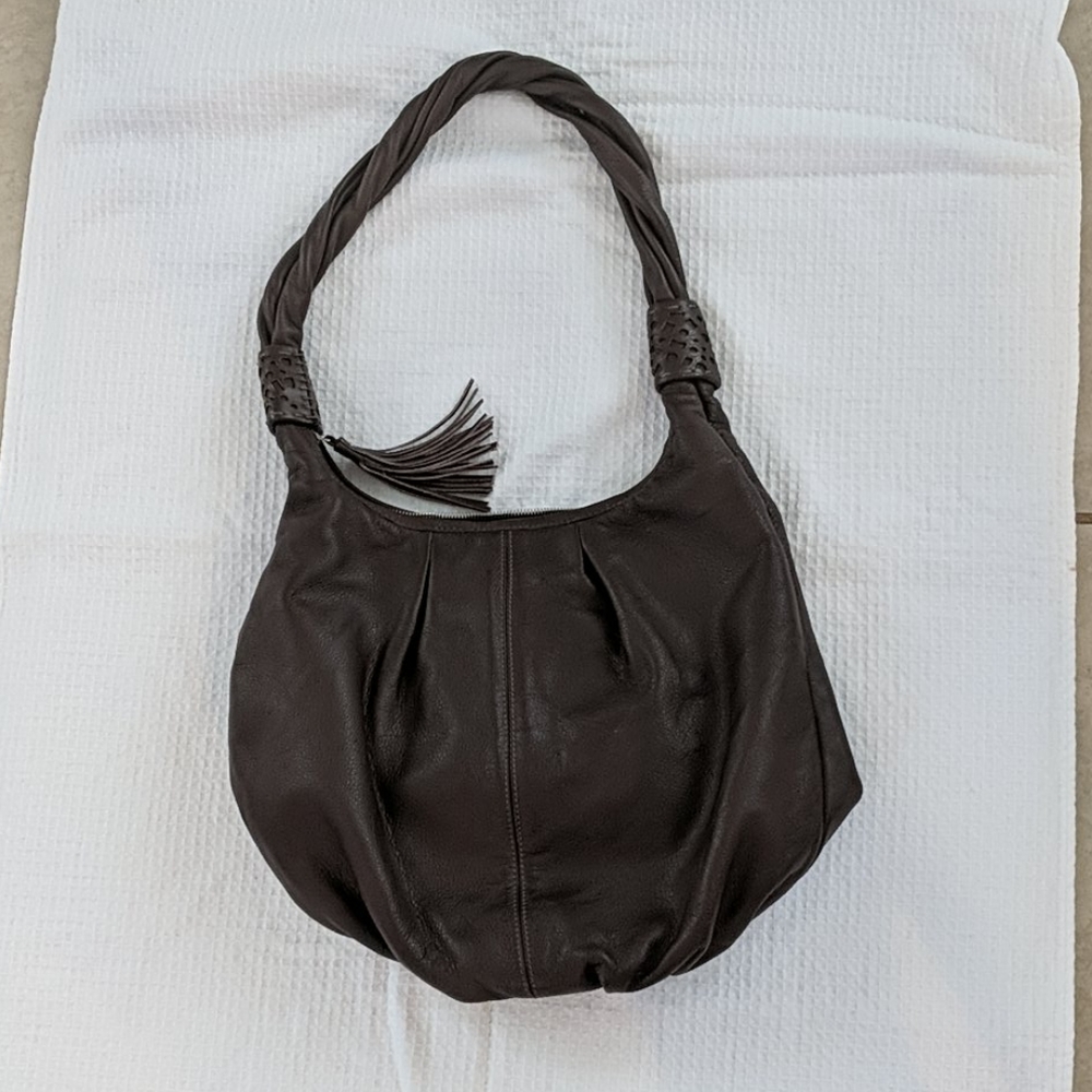 Coldwater creek hobo leather shoulder bag